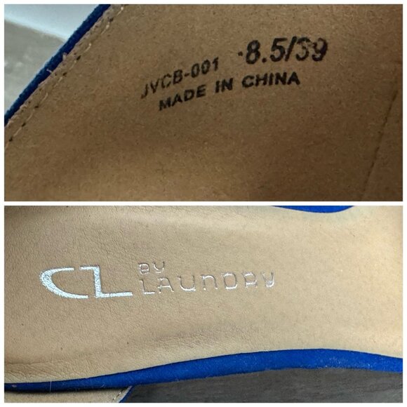 CL by Chinese Laundry Block Heel Sandals Blue Teal Suede Women's Size 8.5 / 39 - Picture 4 of 12